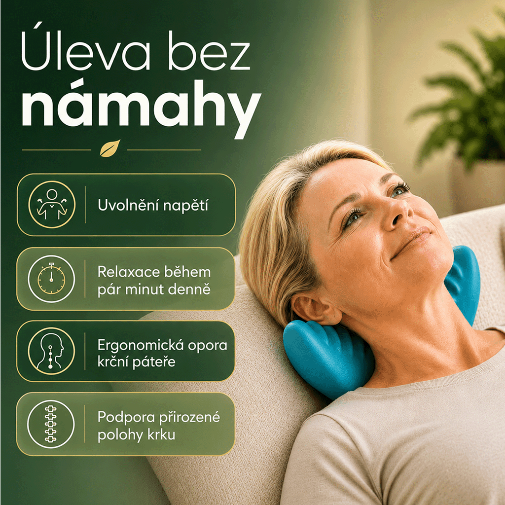 Použití krční podložky shiatsu